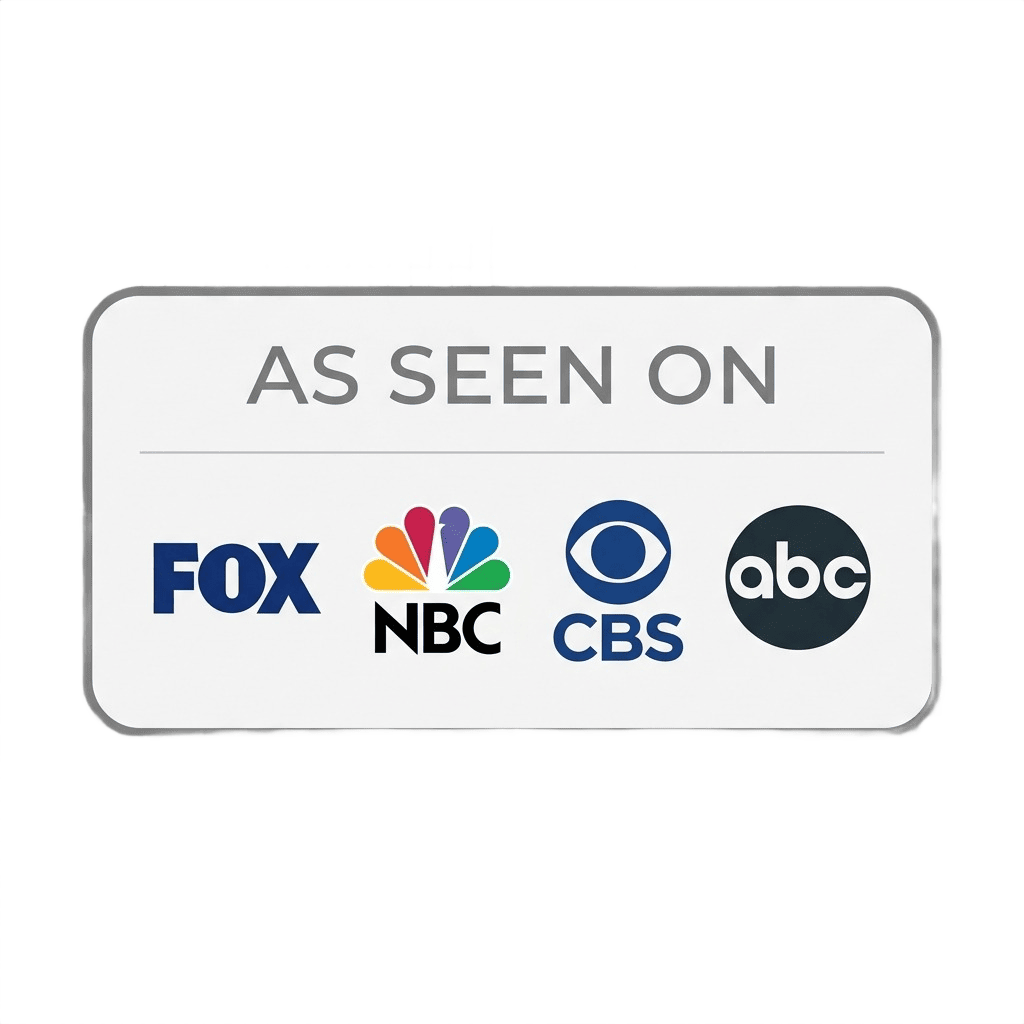 As seen on FOX, NBC, CBS and ABC