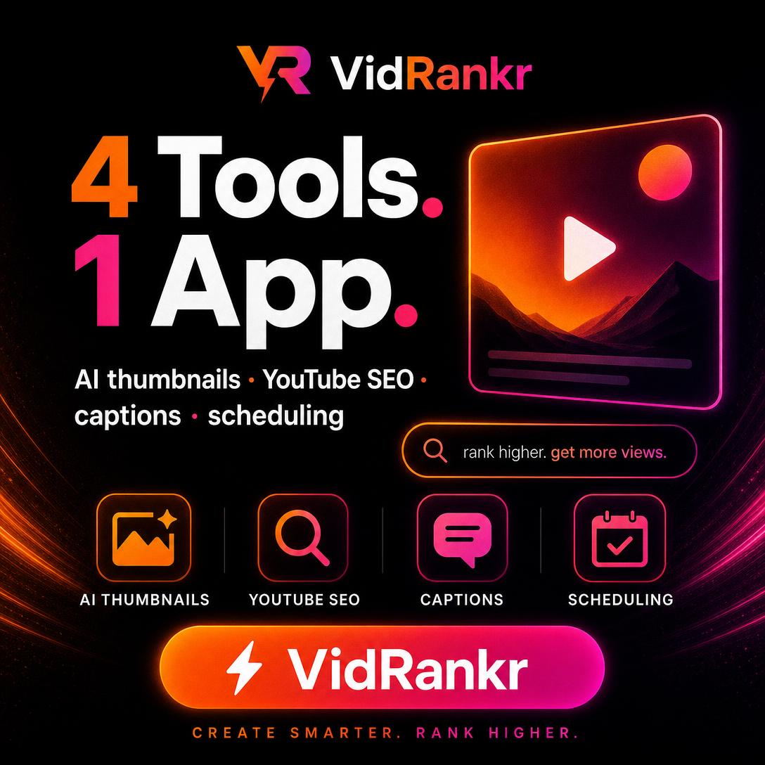 VidRankr square promotional graphic