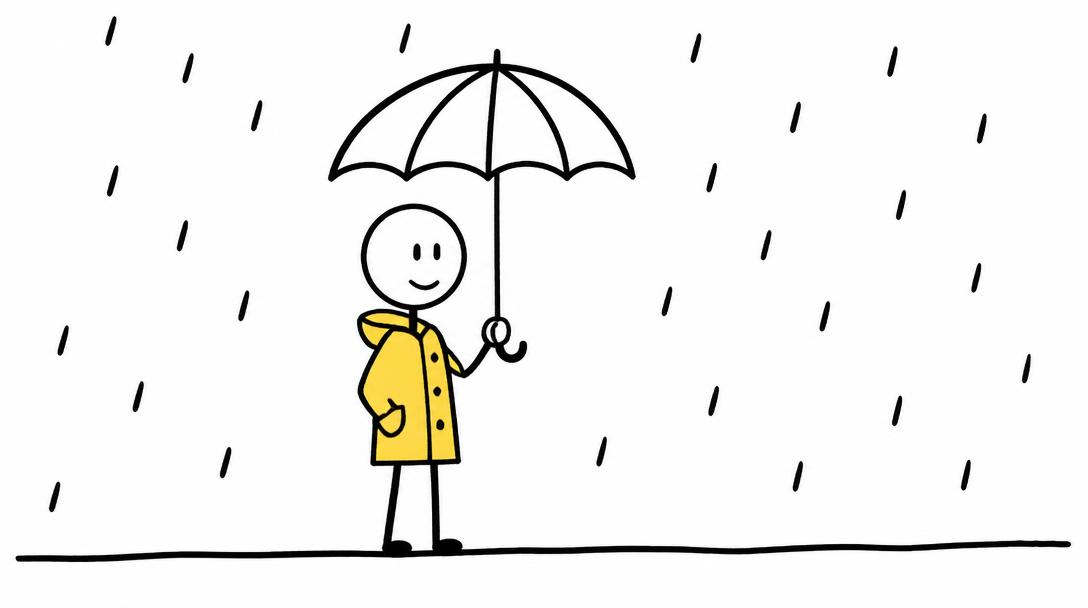 Stick figure style example frame for a scheduled post